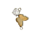 Colgante mariposa de cobre chapado en oro con circonita y alas amarillas - Amarillo Brillante (I)