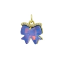 Exquisite bow-shaped jewelry pendant with blue-purple gradient crystal and gold plating - Blue-Purple Gradient Bow