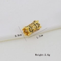 Gold-plated hollow copper cylinder bead with micro-inlaid cubic zirconia for bracelets - Flower Cylinder A