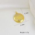 Detailansicht des Evil Eye Sternanhängers mit 2,5 cm Höhe und Gewichtsangabe - Starry Round (J)