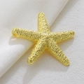 Ciondolo a stella marina dorata con superficie testurizzata per gioielli fai da te collana - Stile Stella Marina A Trama Granulare (05)