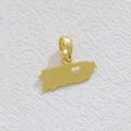 Détail du pendentif carte de Porto Rico plaqué or 18 carats avec cœur ajouré - Carte de Porto Rico Cœur Ajouré (5867416729806)