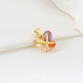 Exquisite gold-plated butterfly pendant with colorful zircon stones and large bail - EU 24