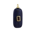 Lapis lazuli stone pendant with gold inlay and amber center for necklace or earrings - 01 Lapis Lazuli Style