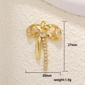 Macro shot of cubic zirconia butterfly pendant with 27mm height and 20mm width details - Bowknot Pave Glitter (20)