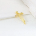 Exquisite 18K gold plated butterfly pendant charm with micro-set zircon stones - EU 22