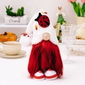 Nain en peluche fait main avec chapeau de coccinelle rouge pour la décoration - Poupée Coccinelle Rouge