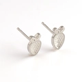 Boucles d'oreilles fraise en argent sterling S925 avec finition écaillée pour femme - Forme de Fraise (1)