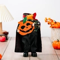 Nain vampire d'Halloween avec citrouille et gilet à paillettes rouges pour décoration - Noir Grand Poupée Vampire sans Tête avec Citrouille / Grand