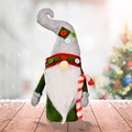 Gnomo di Natale in peluche con cappello verde e bastoncino di zucchero decorativo - Stile C Cappello Grigio