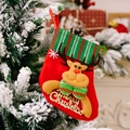 Weihnachtsstrumpf-Anhänger mit Plüsch-Rentier und goldenem Merry Christmas Schriftzug - Rentier-Stil