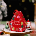 Rote weihnachtliche Blechdose in Hausform mit Zeichentrickmotiven und Seidengriff - Stil A Rote Geschenkbox