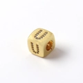 Goldener würfelförmiger Perle mit Zirkonia-Buchstabe U für DIY Hip-Hop-Schmuckstücke - Buchstabe U