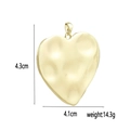 Hammered 18k gold heart pendant detail showing dimensions of 4.1cm width and 4.3cm height - Hammered Heart Craft (7)