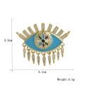 Detailed view of 18k gold evil eye pendant showing 3.1cm by 2.5cm size and 4.1g weight - Floral Pattern Style