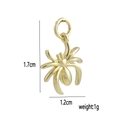 Macro detail of a 18k gold plated spider pendant measuring 1.7cm by 1.2cm - Spider Shape Charm (9)