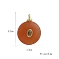 Detailansicht von Karneol-Anhänger mit grünem Edelstein und Maßen 23mm x 18mm - Roter Achat