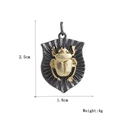 Detailed view of beetle pendant on shield base with 2.5cm height and 4g weight specs - Vintage Scarab (17)