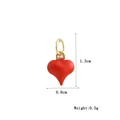Exquisite 18k gold plated red heart pendant, 1.3cm charm for DIY jewelry making - Mini Red Heart (13)