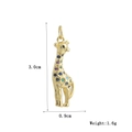 Detailansicht des 18 Karat vergoldeten Giraffenanhängers mit Maßen 3,0 cm x 0,9 cm - Giraffenform (18)