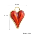 Exquisite 18k gold plated red heart pendant with dimensions 2.0cm x 2.8cm - Large Glossy Red Heart (17)