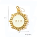 18k gold plated sunburst pendant with white enamel and 11:11 angel number marker - 11:11 White Sun (26)
