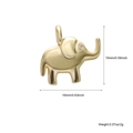 Ciondolo elefante dorato con occhio in zircone e dimensioni per creazione gioielli - Ciondolo Elefante Oro Miniatura