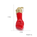 18k vergoldeter roter Faust-Anhänger für DIY-Armbänder und Halsketten Schmuckherstellung - Faustform (24)