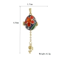 Vista detallada del colgante de huevo en esmalte estilo Fabergé con medidas 4,8cm por 1,7cm - Estilo Pintado Azul(04)