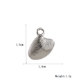 Silver shell charm dimensions 1.5cm by 1.4cm with detailed texture and 1.1g weight - Silver Shell Style (02)