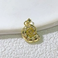 Exquisite snail shell pendant in 18k gold plating with sparkling pavé zircons - Gold Full Zircon Snail (28)