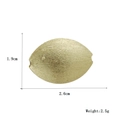 Detail of cross-shaped gold bead for DIY jewelry with size and weight specs - Brushed Oval Bead Finding (05)