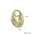 Detailed view of 2.5cm gold lava heart pendant with textured finish and weight of 3.2g - Gold Irregular Hammered Oval Style (8)
