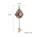 Vista detallada del colgante de huevo estilo Fabergé con 5,0 cm de altura y 1,8 cm de ancho - Estilo Cuadrícula Morada(12)