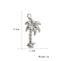Detail of palm tree pendant with dimensions 2.5cm by 1.2cm and weight 1g specifications - Silver Palm Tree (03)