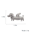 Technische tekening van zilveren teckel hanger met 1,0cm hoogte en 1,6cm breedte - Zilveren Kleine Teckel (12)