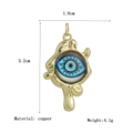 Pendentif œil de protection en cuivre plaqué or 18 carats avec texture lave pour bijoux - Style 02(02)
