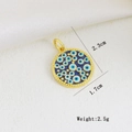Makroaufnahme des Evil Eye Anhängers Maße 2,3 cm Höhe und 1,7 cm Breite - Runder Mehrfach-Augen-Anhänger Dunkelblau (14)