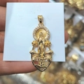 18K vergoldeter religiöser Jungfrau Maria Anhänger mit Zirkonia-Heiligenschein-Inlay - Jungfrau Maria Strass Relief Anhänger (23)