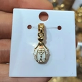 Goldener Augenanhänger mit weißem Emaille für DIY Halsketten und Schmuckherstellung - Gold Weiß Maria Emaille Anhänger (27)
