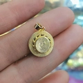 18K vergoldeter Strohhut-Anhänger mit gewebter Textur für DIY-Schmuck und Halsketten - Goldener Strohhut Anhänger (36)