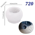 Detailed moon sphere silicone mold for DIY candles with 8.3x5.7cm size specifications - Round Planet Style (lz-720-120)