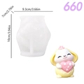 Molde de silicona conejo de Pascua para velas perfumadas y artesanías de resina DIY - Conejo de Cáscara de Huevo con Corazón (lz660-165)