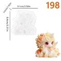 Unicorn silicone mold with flower details and finished resin candle sample display - Flower Unicorn (pm198-140)