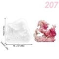 DIY Pegasus silicone mold with 10cm pink resin horse craft shown next to mold - Pegasus Flying Horse (pm207-160)