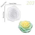 Blooming rose flower silicone mold with dimensions for DIY aromatherapy candle making - Blooming Rose (pm203-100)