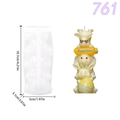 Easter stacking rabbit silicone mold for DIY candles with Happy Easter carrot design - Carrot Bunny Stacking (lz761-90)