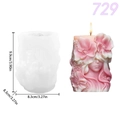 DIY floral girl embossed candle silicone mold for aromatic plaster resin crafts - Double Peony Young Face Style (lz729-155)