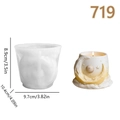 Starry sky planet series silicone candle mold with moon and star relief pattern - Curved Moon Planet Style (lz-719-180)