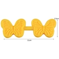 Detail of yellow silicone butterfly mold with dimensions 11cm and 3.5cm shown - Phalaenopsis / Yellow